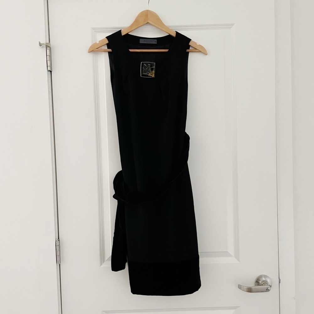 Etro Wool Velvet Belted Sheath Dress Enamel Detail